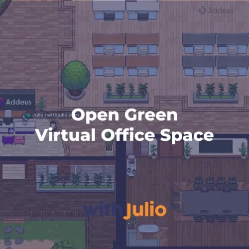 Open Green Gather Town Office - with Julio - Featured